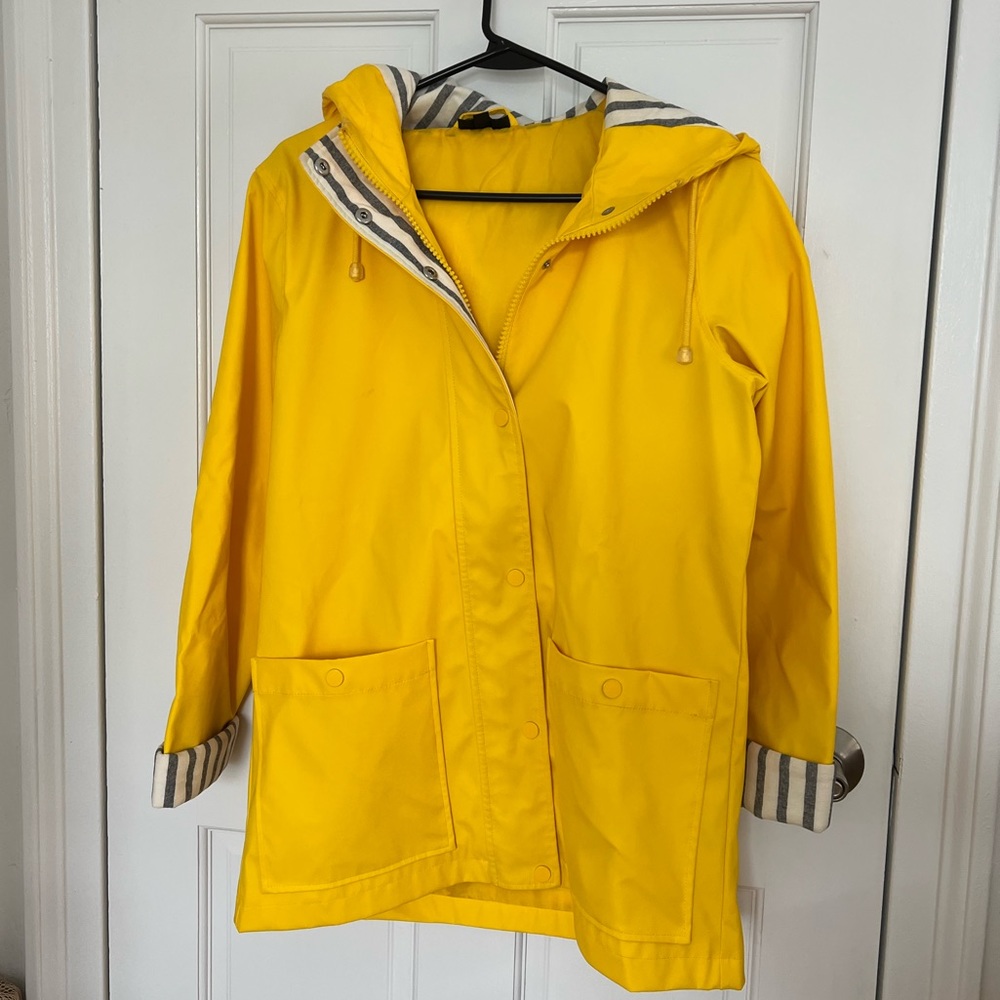 Yellow Topshop rain jacket